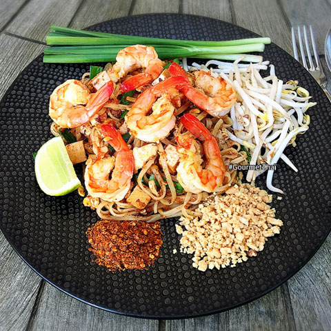Nouilles Sautées aux Crevettes à la Thaïlandaise